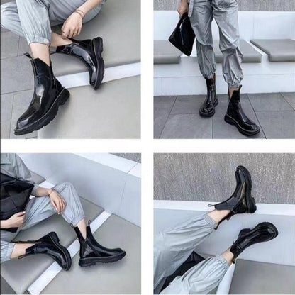 Women's All-match Patent Leather Boots