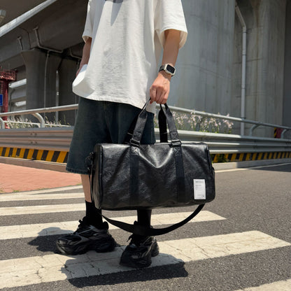 Large Capacity Simple Leather Duffle Bag