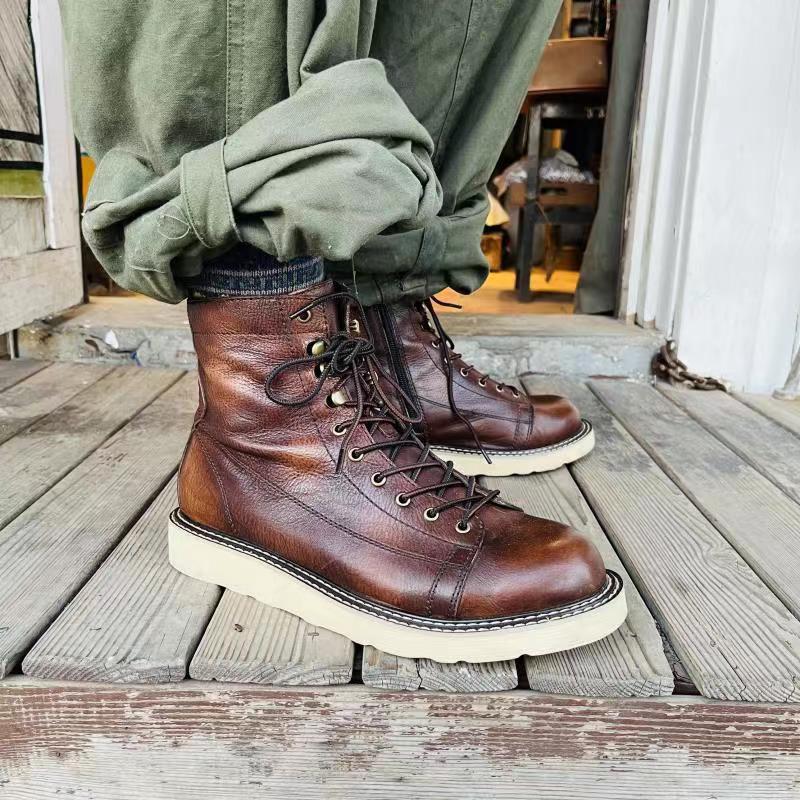 Velvet Leather Men Boots