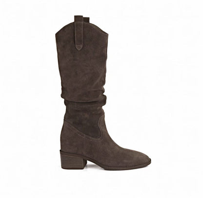 Leather Small Hight Increasing Boots for Women