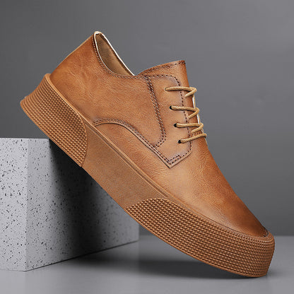Lace-up Platform Korean Casual Shoes Retro Men's Board Shoes