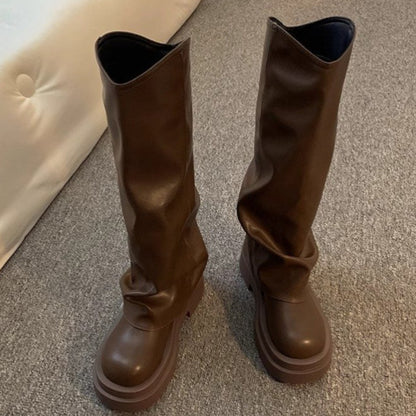 Women's Autumn New British Dress Autumn And Winter Boots Platform