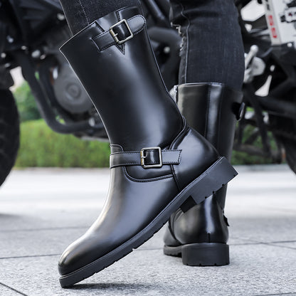 Men's Side-zip Motorcycle Boots