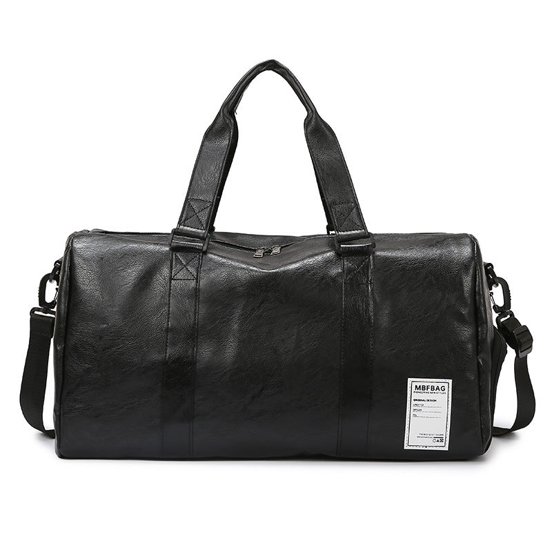 Large Capacity Simple Leather Duffle Bag
