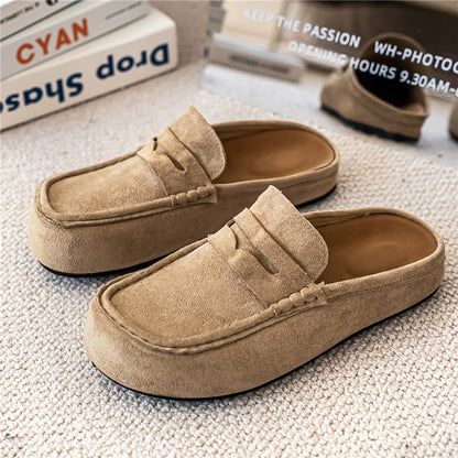 Retro Comfortable Suede Casual Mules Clogs