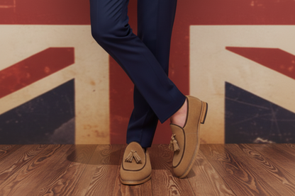 Breathable Mens Slip-on Loafers With A Pointed Toe In A Classic British Style